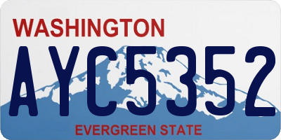 WA license plate AYC5352