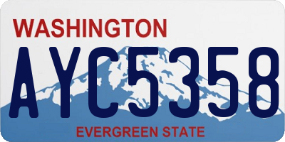 WA license plate AYC5358