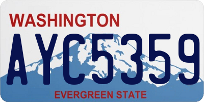 WA license plate AYC5359