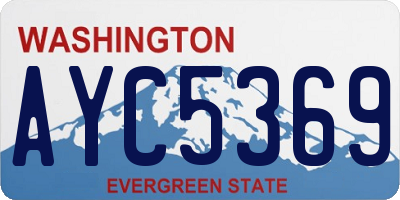 WA license plate AYC5369