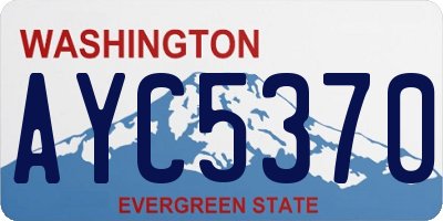 WA license plate AYC5370
