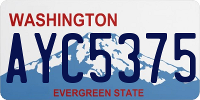 WA license plate AYC5375