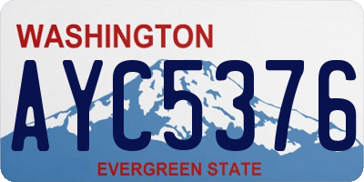 WA license plate AYC5376