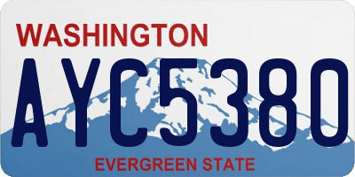 WA license plate AYC5380