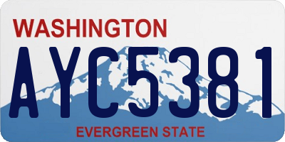 WA license plate AYC5381