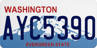 WA license plate AYC5390