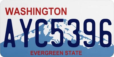 WA license plate AYC5396