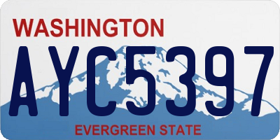 WA license plate AYC5397