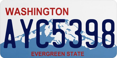 WA license plate AYC5398