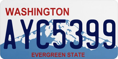 WA license plate AYC5399