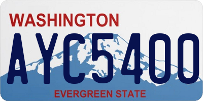 WA license plate AYC5400