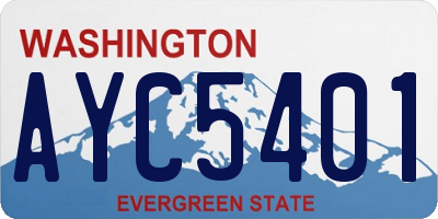 WA license plate AYC5401