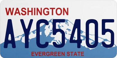 WA license plate AYC5405
