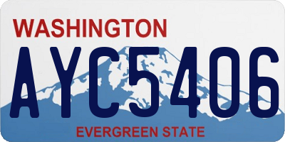 WA license plate AYC5406