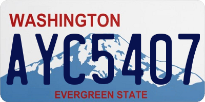 WA license plate AYC5407
