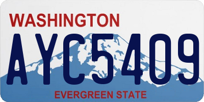 WA license plate AYC5409