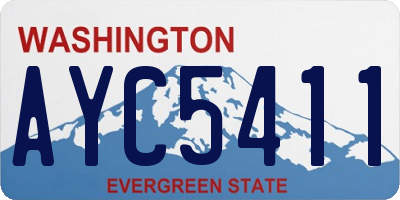 WA license plate AYC5411
