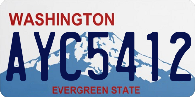 WA license plate AYC5412