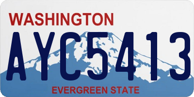 WA license plate AYC5413