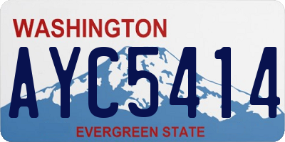 WA license plate AYC5414