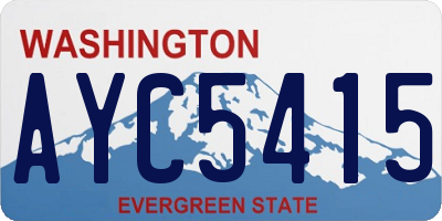 WA license plate AYC5415