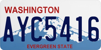 WA license plate AYC5416