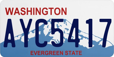 WA license plate AYC5417