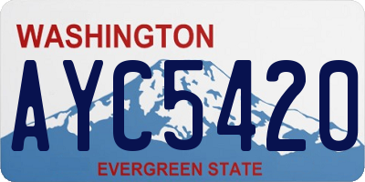 WA license plate AYC5420