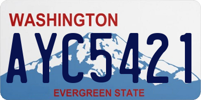 WA license plate AYC5421