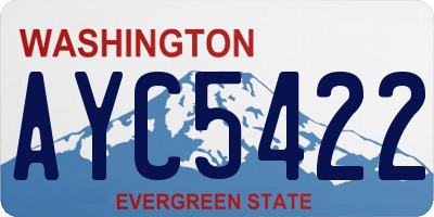 WA license plate AYC5422