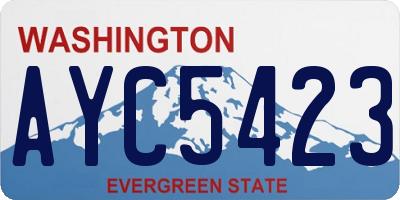 WA license plate AYC5423