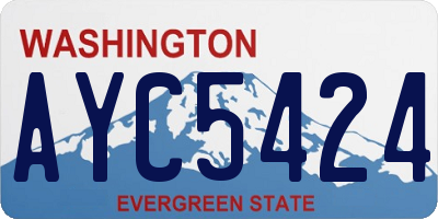 WA license plate AYC5424