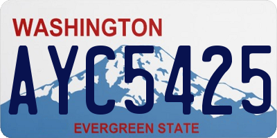 WA license plate AYC5425