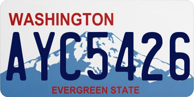WA license plate AYC5426