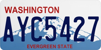 WA license plate AYC5427
