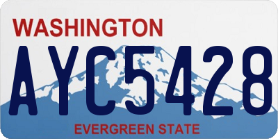 WA license plate AYC5428