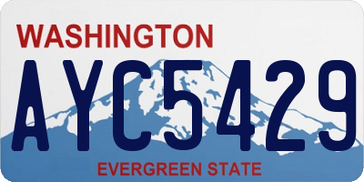 WA license plate AYC5429
