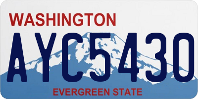 WA license plate AYC5430