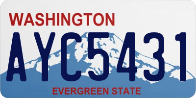 WA license plate AYC5431