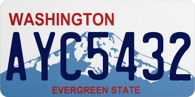 WA license plate AYC5432