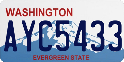 WA license plate AYC5433