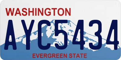WA license plate AYC5434