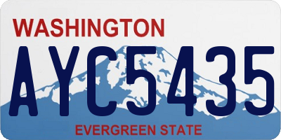 WA license plate AYC5435