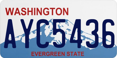 WA license plate AYC5436