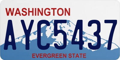 WA license plate AYC5437