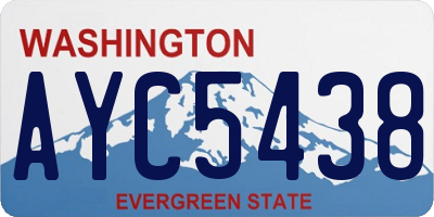 WA license plate AYC5438