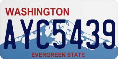 WA license plate AYC5439