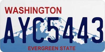 WA license plate AYC5443