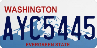 WA license plate AYC5445