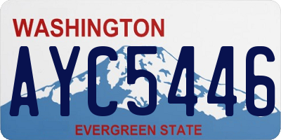 WA license plate AYC5446